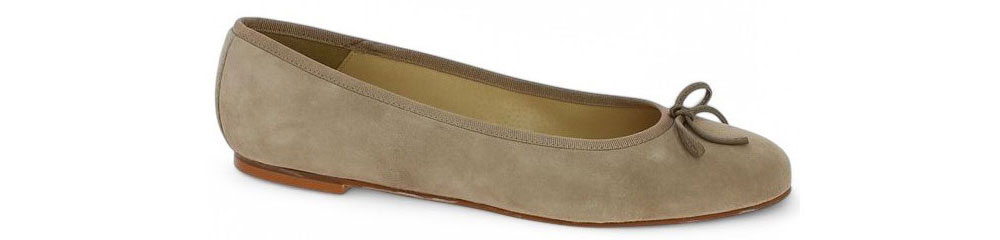 Ballerine femme grande taille beige